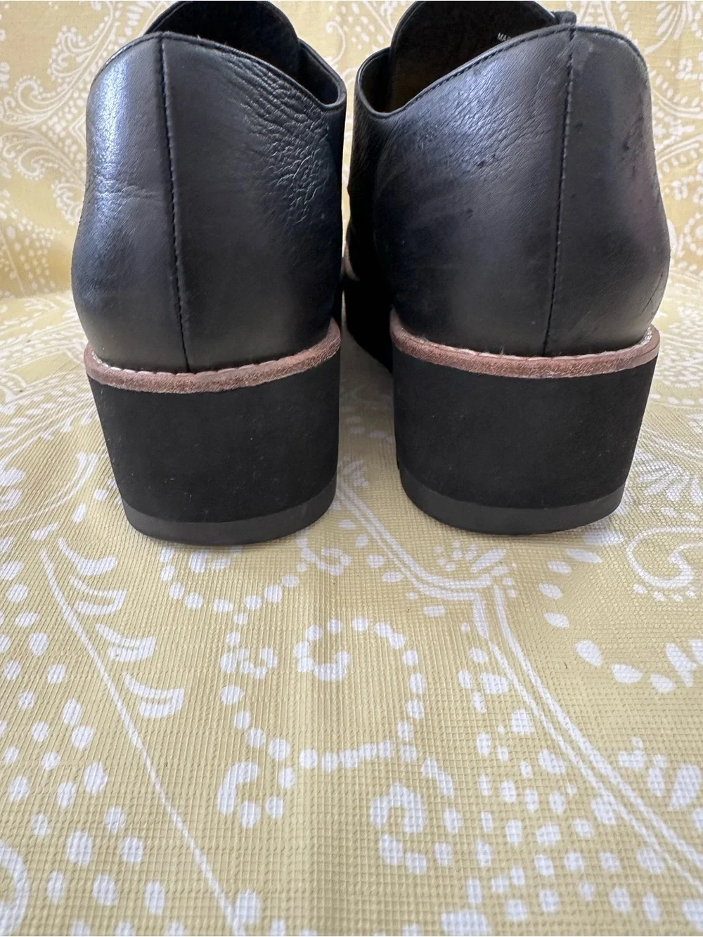 Eileen Fisher black leather